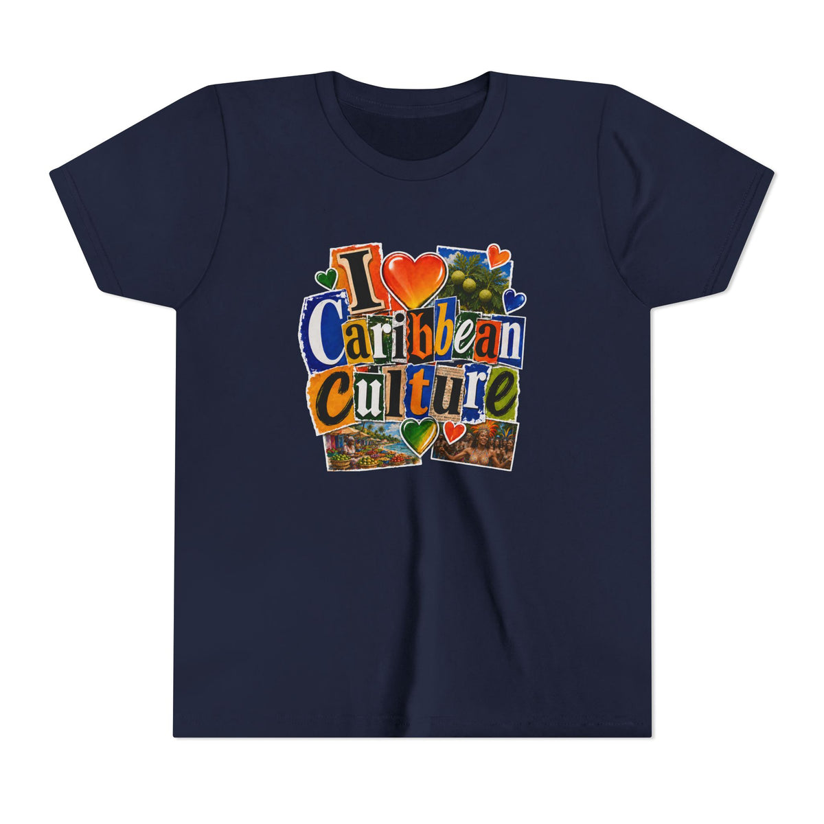 Youth Tee - "I  Caribbean Culture" Graphic Shirt (Caribbean Music, Food, Vibes)