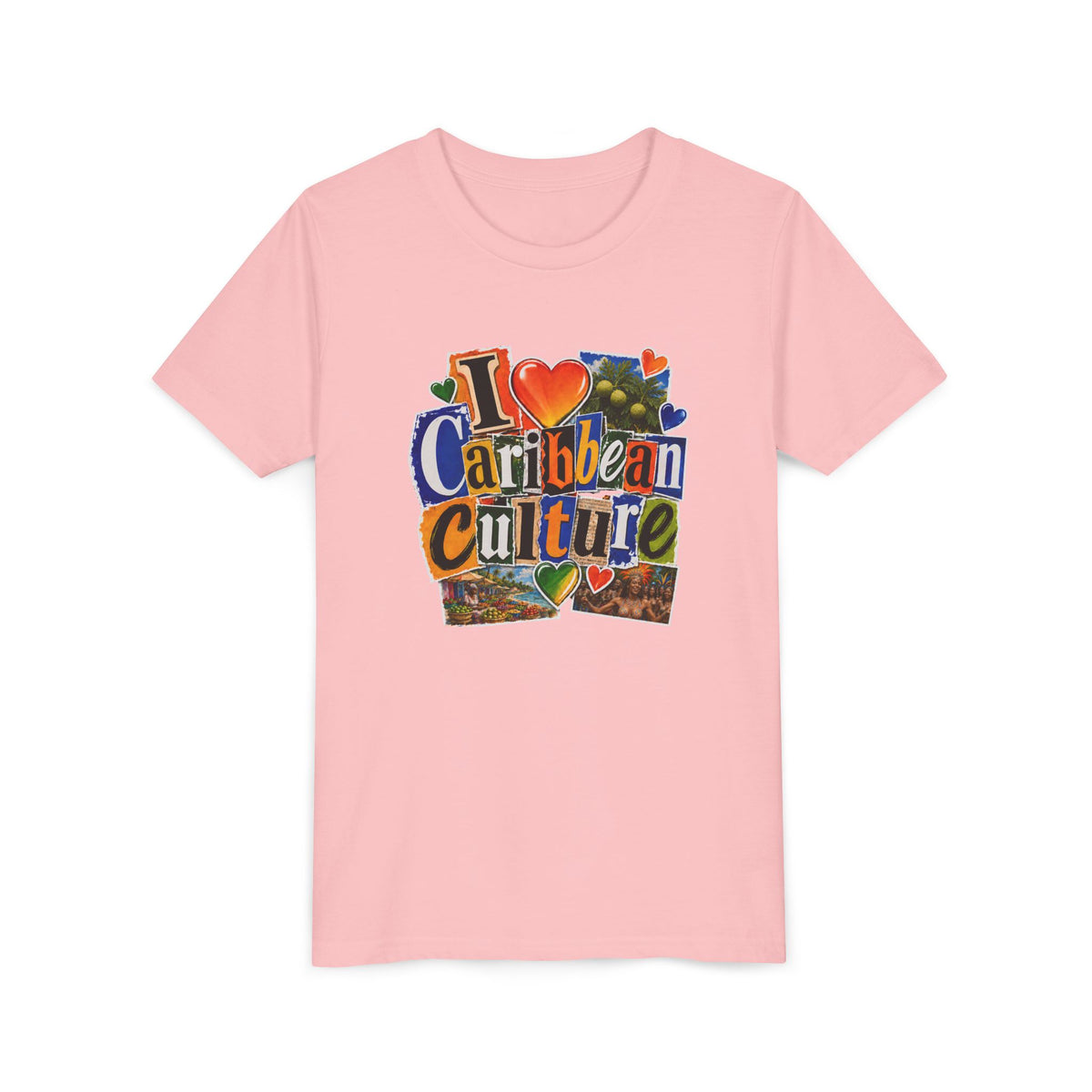 Youth Tee - "I  Caribbean Culture" Graphic Shirt (Caribbean Music, Food, Vibes)