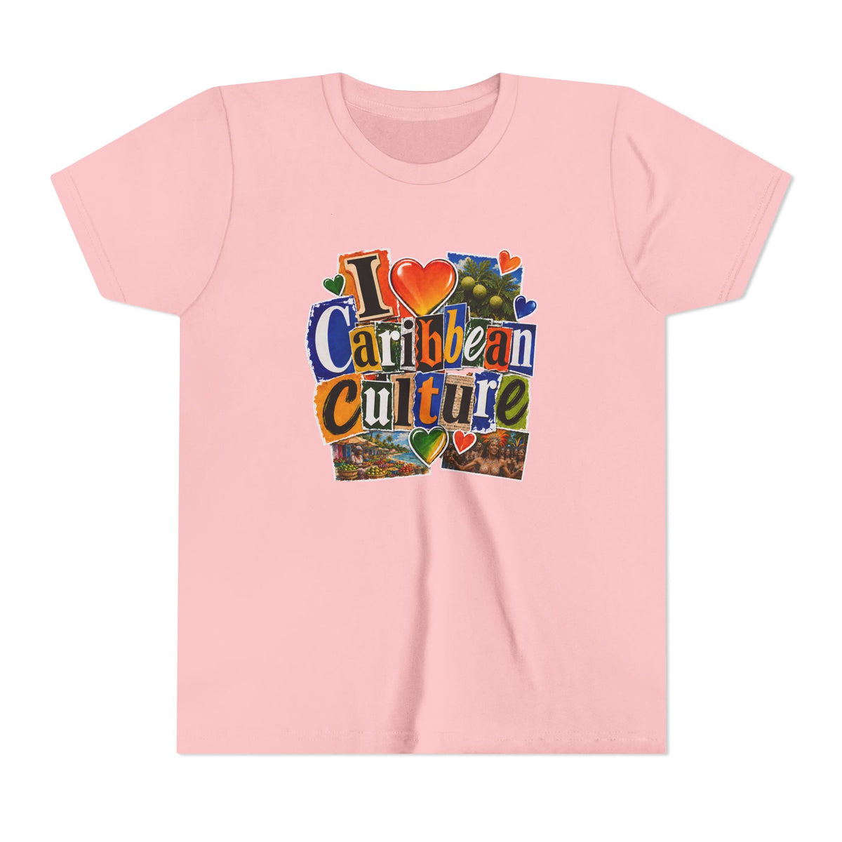 Youth Tee - "I  Caribbean Culture" Graphic Shirt (Caribbean Music, Food, Vibes)